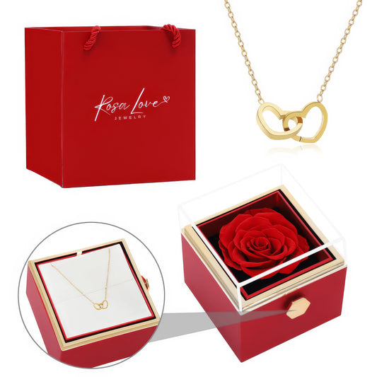 Rosa Love - Coffret Rose Éternelle et son Collier